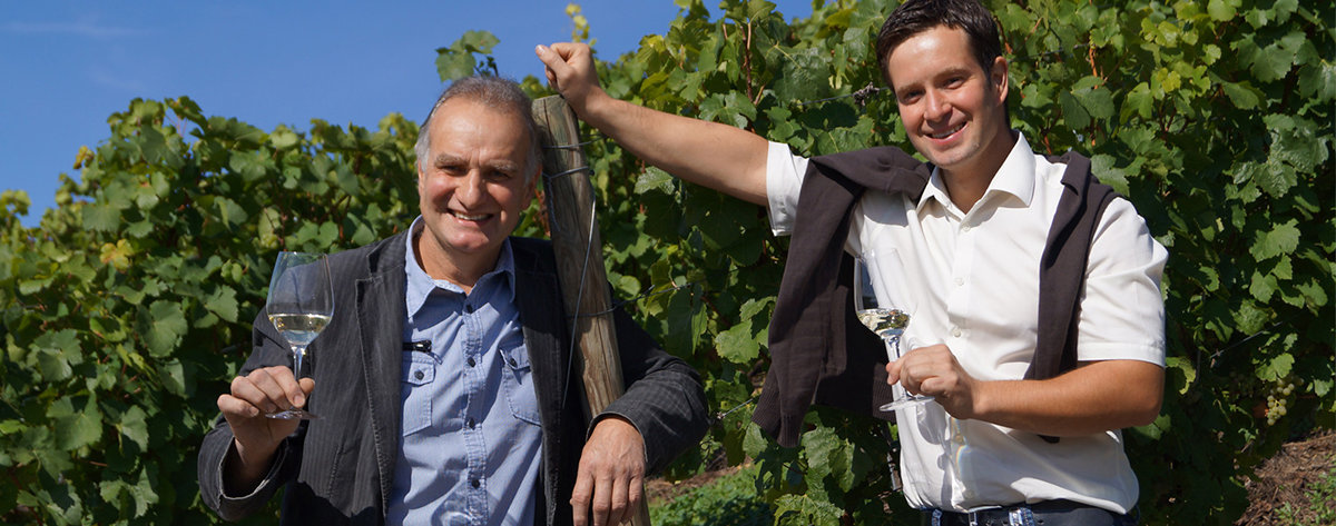 Rainer und Daniel Sauer vom Weingut Rainer Sauer in Franken